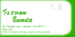 istvan bunda business card